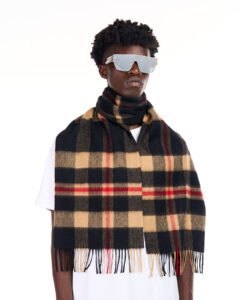 Cashmere bordered scarves
