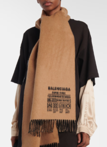 Balenciaga cashmere scarves.