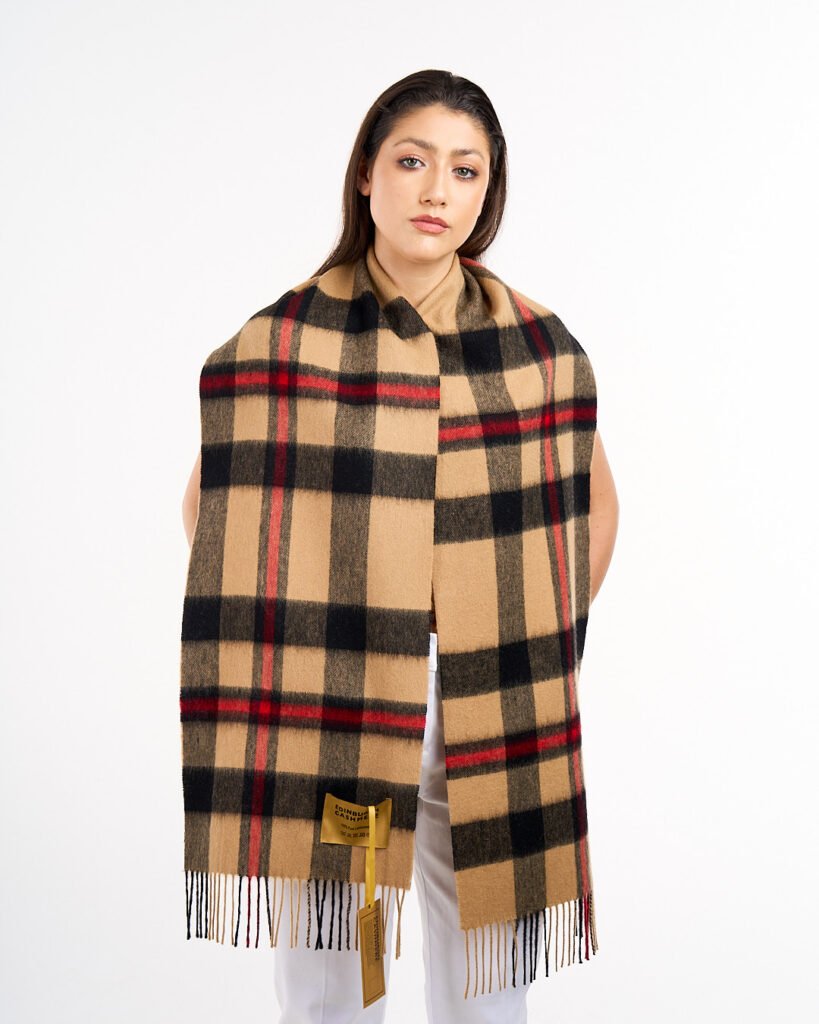 Edinburgh Cashmere DC Check Cashmere Scarf Vienna Eurovision
