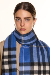 Curated Valentine’s Day display showing multiple scarves styled as luxury gifts