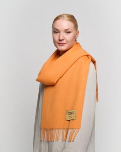 Close-up of pure Scottish cashmere scarves highlighting fine texture and luxurious softness