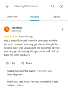 Edinburgh Cashmere reviews