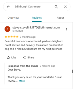 Edinburgh Cashmere reviews 